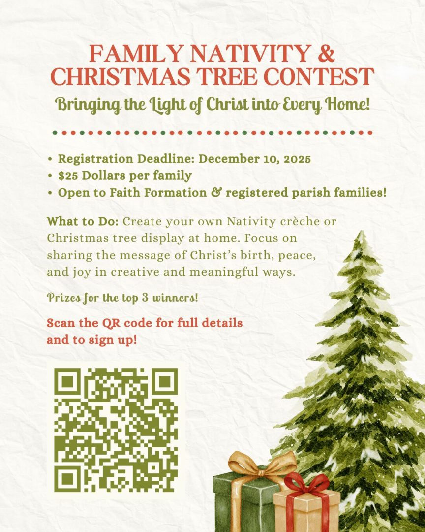 Family Nativity & Christmas Tree Contest Flyer