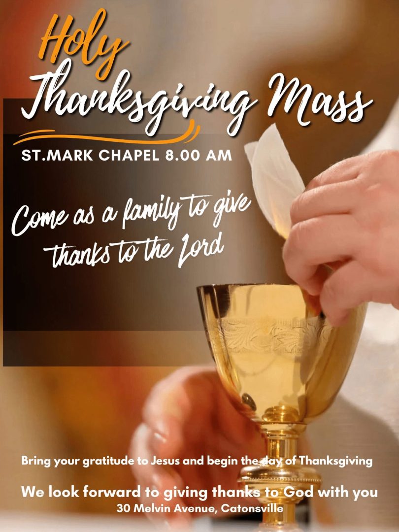 Thanksgiving Day 2025 Mass Flyer